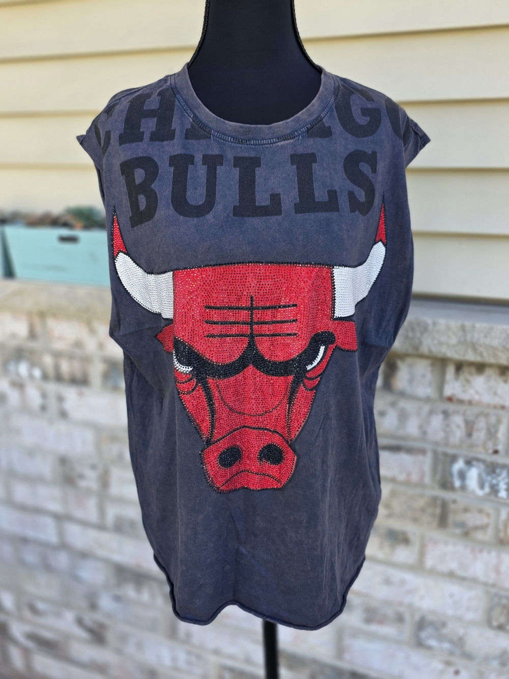 Zadig & Voltaire x NBA Chicago Bulls Rhinestone Top L